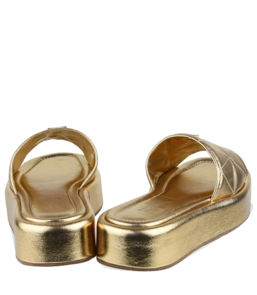 SANDÁLIA SALTO BAIXO SCHUTZ DOURADO