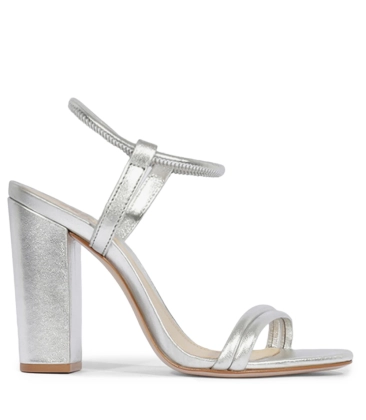 SANDÁLIA SALTO BLOCO ALTO GIMENEZ SCHUTZ PRATA
