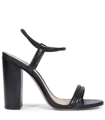 SANDÁLIA SALTO BLOCO ALTO GIMENEZ SCHUTZ PRETO