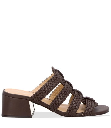 SANDÁLIA SALTO BLOCO MÉDIO LUIZA BARCELOS MARROM