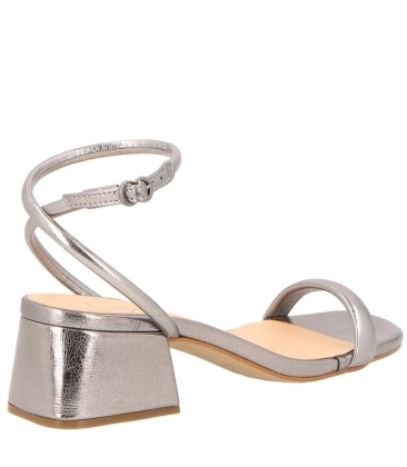 SANDÁLIA SALTO BLOCO MÉDIO LUIZA BARCELOS PRATA