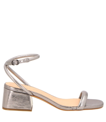 SANDÁLIA SALTO BLOCO MÉDIO LUIZA BARCELOS PRATA