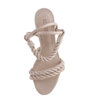 SANDÁLIA SALTO BLOCO MÉDIO SCHUTZ BEGE