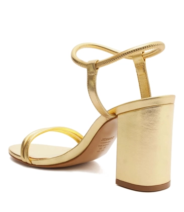 SANDÁLIA SALTO BLOCO MÉDIO SCHUTZ DOURADO
