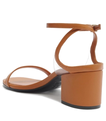 SANDÁLIA SALTO BLOCO MÉDIO SKYE SCHUTZ MARROM