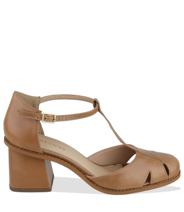 SANDÁLIA SALTO MÉDIO BENTANA BEGE