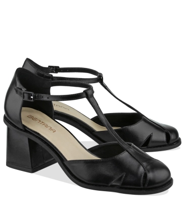 SANDÁLIA SALTO MÉDIO BENTANA PRETO