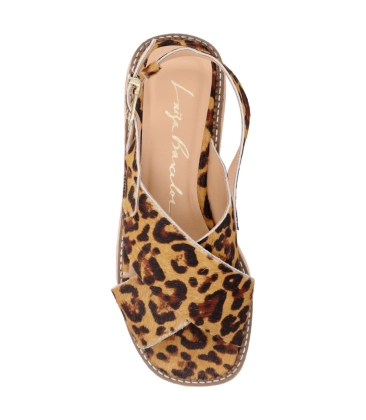 SANDÁLIA SALTO MÉDIO FLATFORM LUIZA BARCELOS ANIMAL PRINT
