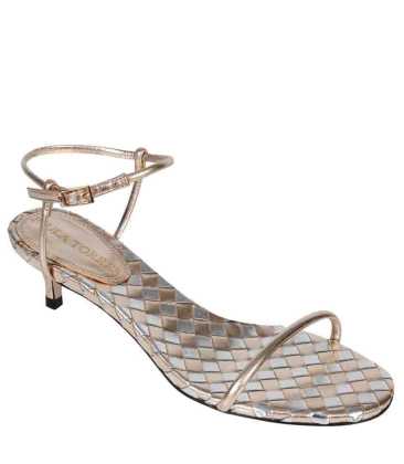 SANDÁLIA SALTO MÉDIO GAYA PAULA TORRES DOURADO