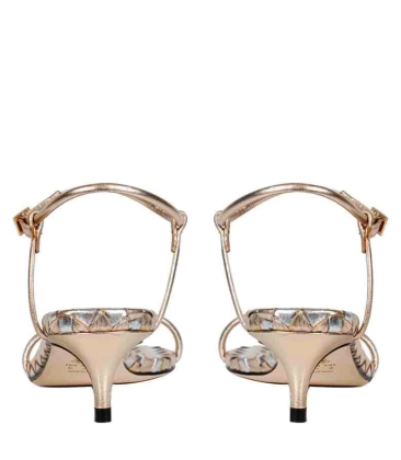 SANDÁLIA SALTO MÉDIO GAYA PAULA TORRES DOURADO