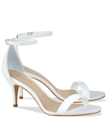 SANDÁLIA SALTO MÉDIO GISELE SCHUTZ BRANCO