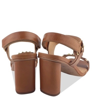 SANDÁLIA SALTO MÉDIO LUIZA BARCELOS MARROM