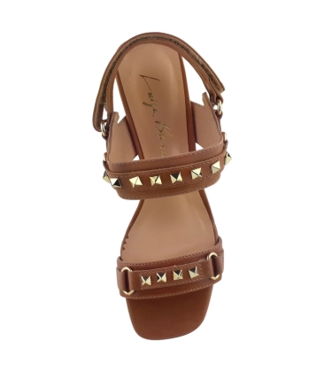 SANDÁLIA SALTO MÉDIO LUIZA BARCELOS MARROM