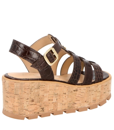 SANDÁLIA SALTO MÉDIO LUIZA BARCELOS MARROM