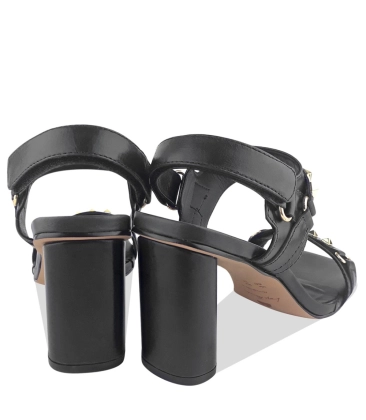 SANDÁLIA SALTO MÉDIO LUIZA BARCELOS PRETO