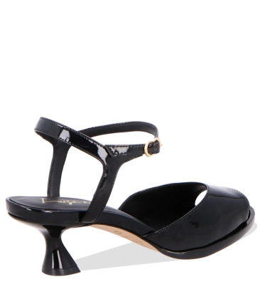 SANDÁLIA SALTO MÉDIO LUIZA BARCELOS PRETO