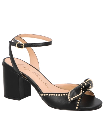 SANDÁLIA SALTO MÉDIO LUIZA BARCELOS PRETO