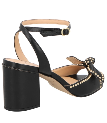 SANDÁLIA SALTO MÉDIO LUIZA BARCELOS PRETO