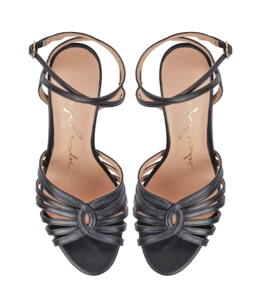 SANDÁLIA SALTO MÉDIO LUIZA BARCELOS PRETO