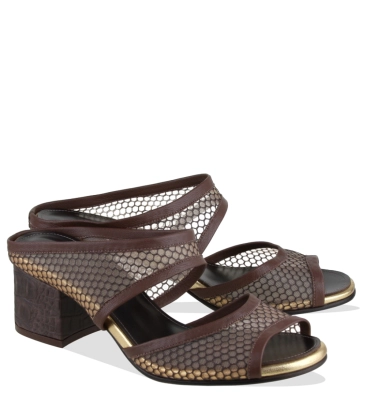 SANDÁLIA SALTO MÉDIO MAITÊ BOTTI MARROM