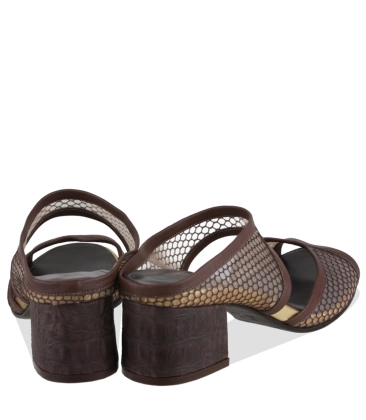 SANDÁLIA SALTO MÉDIO MAITÊ BOTTI MARROM