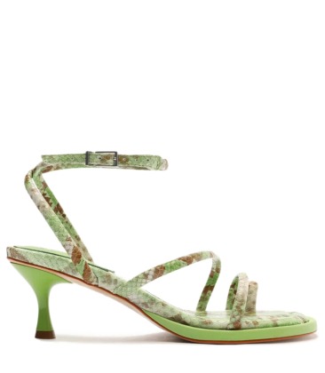 SANDÁLIA SALTO MÉDIO MILA MID SCHUTZ VERDE | Acquarela Shop