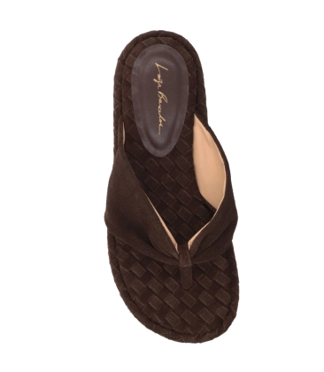 SANDÁLIA SALTO MÉDIO PLATAFORMA LUIZA BARCELOS MARROM