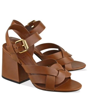 SANDÁLIA SALTO MÉDIO RENATA SCHUTZ MARROM