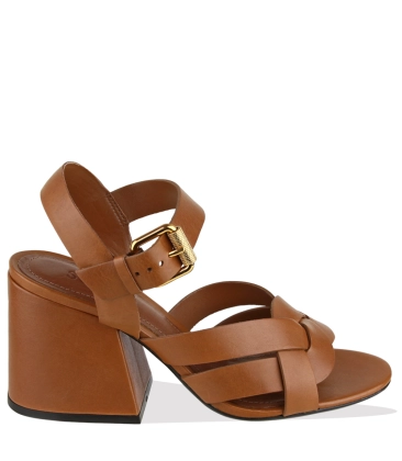 SANDÁLIA SALTO MÉDIO RENATA SCHUTZ MARROM