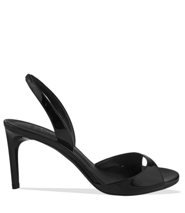 SANDÁLIA SALTO MÉDIO SCARLETT SLING MID SCHUTZ PRETO Acquarela Shop