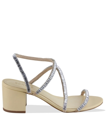 SANDÁLIA SALTO MÉDIO SCHUTZ BEGE