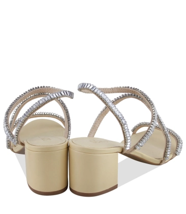 SANDÁLIA SALTO MÉDIO SCHUTZ BEGE