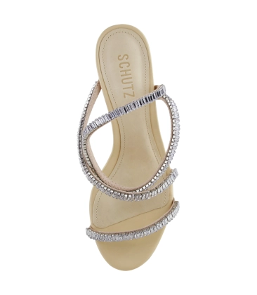 SANDÁLIA SALTO MÉDIO SCHUTZ BEGE