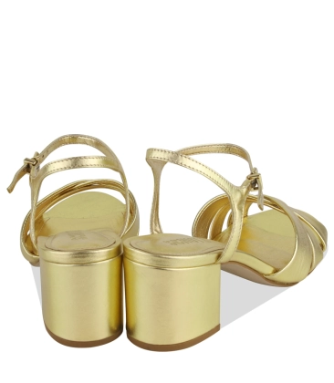 SANDÁLIA SALTO MÉDIO SCHUTZ DOURADO