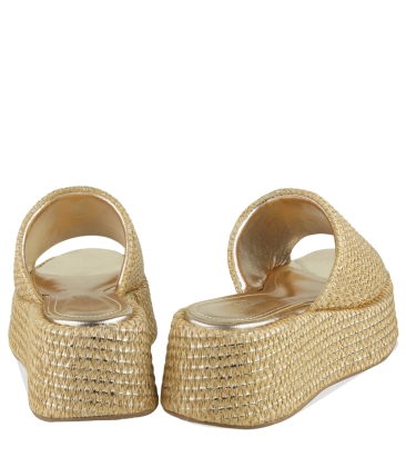 SANDÁLIA SALTO MÉDIO SCHUTZ DOURADO