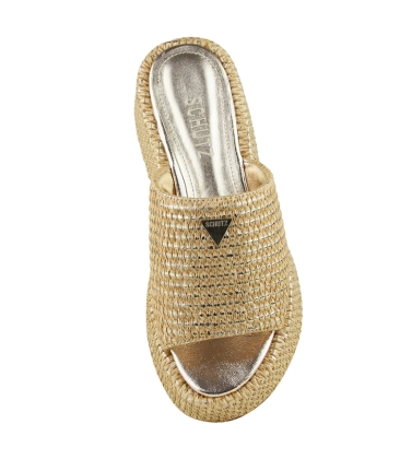 SANDÁLIA SALTO MÉDIO SCHUTZ DOURADO