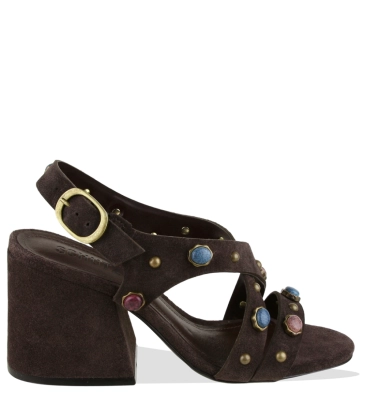 SANDÁLIA SALTO MÉDIO SCHUTZ MARROM