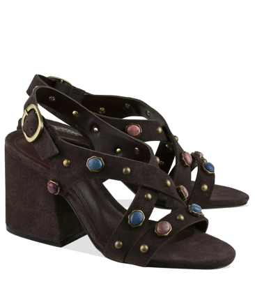 SANDÁLIA SALTO MÉDIO SCHUTZ MARROM