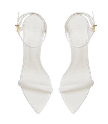 SANDÁLIA SALTO MÉDIO SKYE LEAF SCHUTZ BRANCO