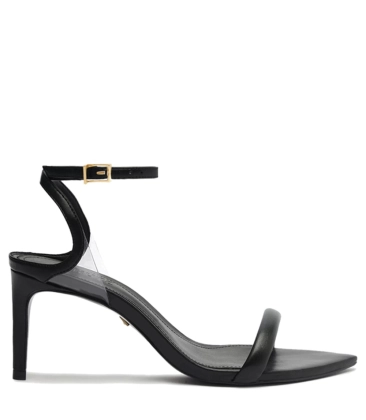 SANDÁLIA SALTO MÉDIO SKYE LEAF SCHUTZ PRETO