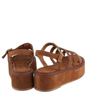 SANDÁLIA FLATFORM SALTO MÉDIO BENTANA MARROM