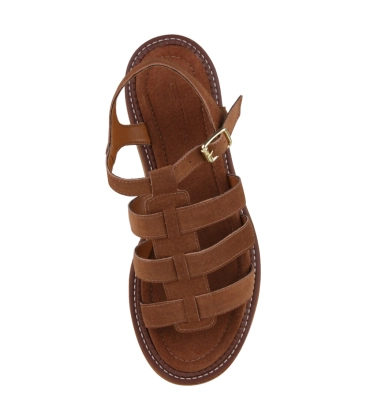 SANDÁLIA FLATFORM SALTO MÉDIO BENTANA MARROM