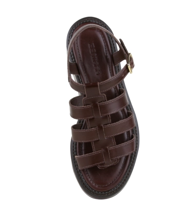 SANDÁLIA FLATFORM SALTO MÉDIO BENTANA MARROM