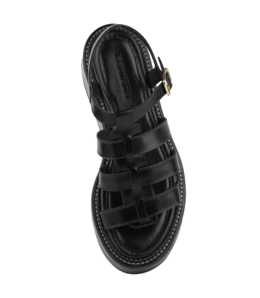 SANDÁLIA FLATFORM SALTO MÉDIO BENTANA PRETO