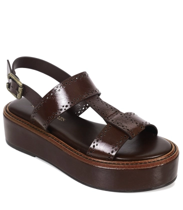 SANDÁLIA FLATFORM SALTO MÉDIO GIU PAULA TORRES MARROM