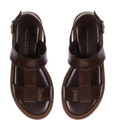 SANDÁLIA FLATFORM SALTO MÉDIO GIU PAULA TORRES MARROM