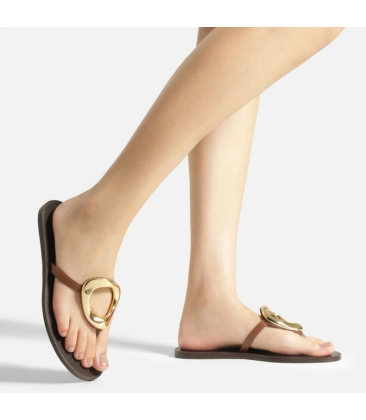 SANDÁLIA RASTEIRA AREZZO MARROM