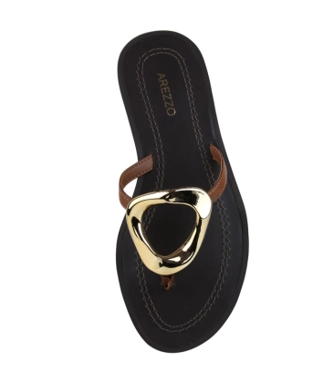 SANDÁLIA RASTEIRA AREZZO MARROM