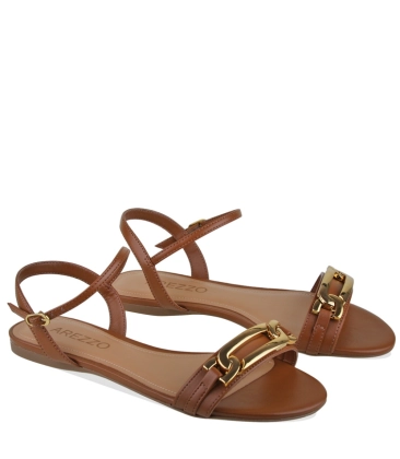 SANDÁLIA RASTEIRA AREZZO MARROM