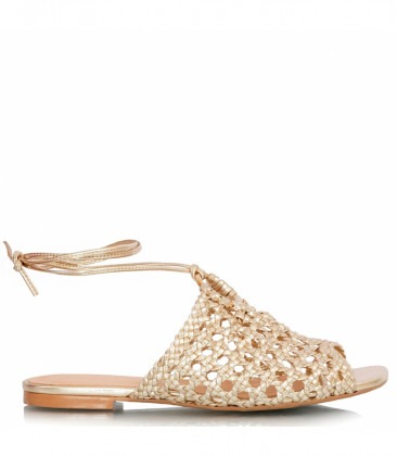 Sandália Feminina Metalcolor - Luiza Barcelos - Dourado - Shop2gether